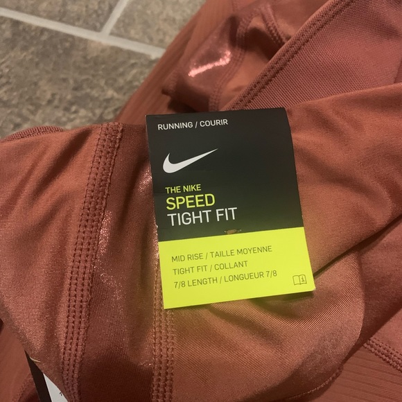 Nike Icon Clash Speed Tight Leggings Pant CU3337-652 Blush Pink - Picture 5 of 7